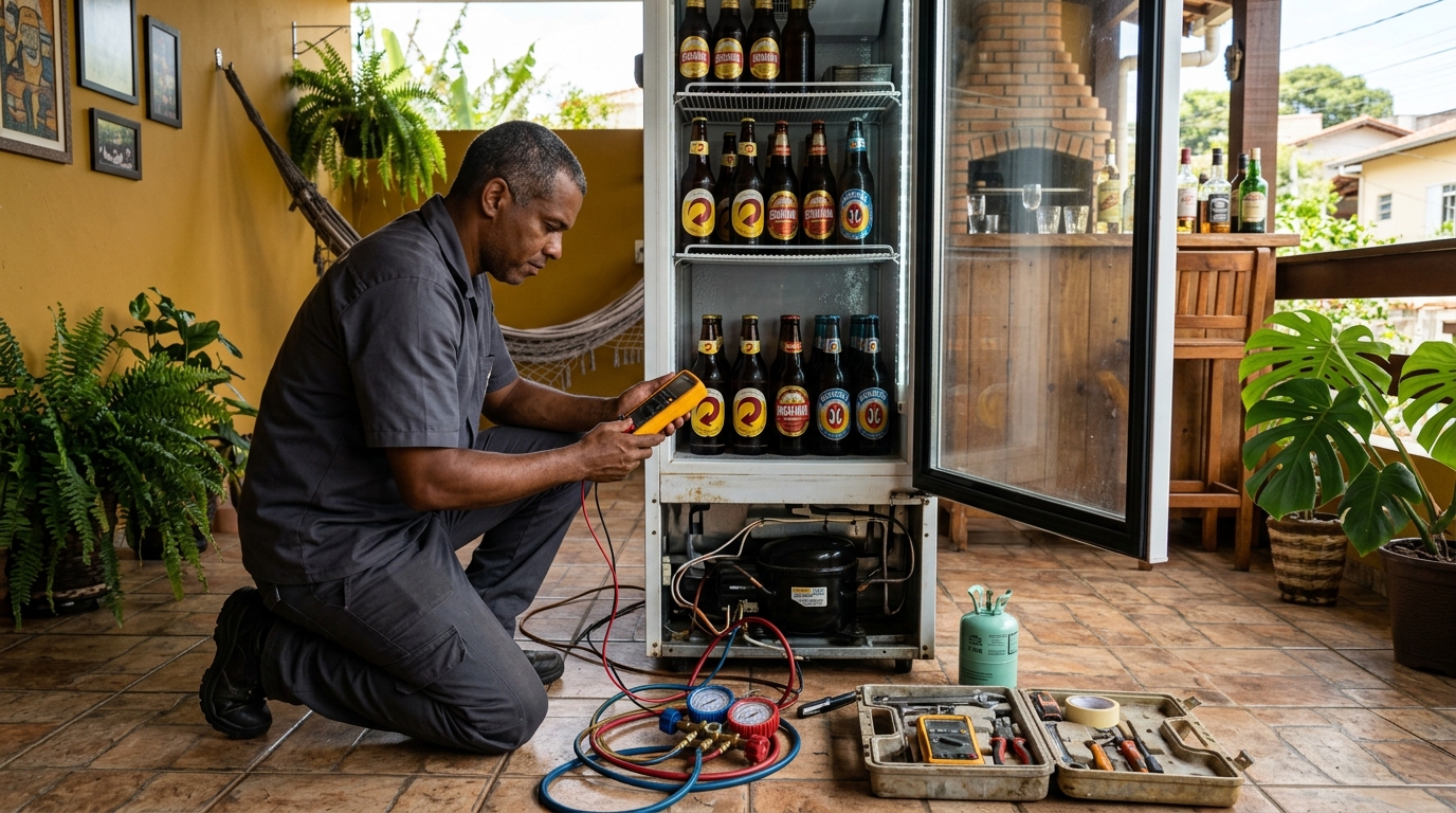Manutenção da placa eletrônica de cervejeira em Vitória da Conquista‑BA